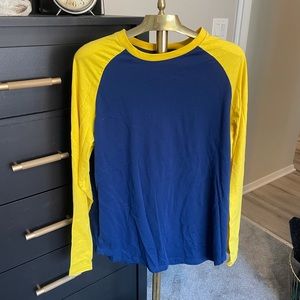 Baseball style long sleeve shirt